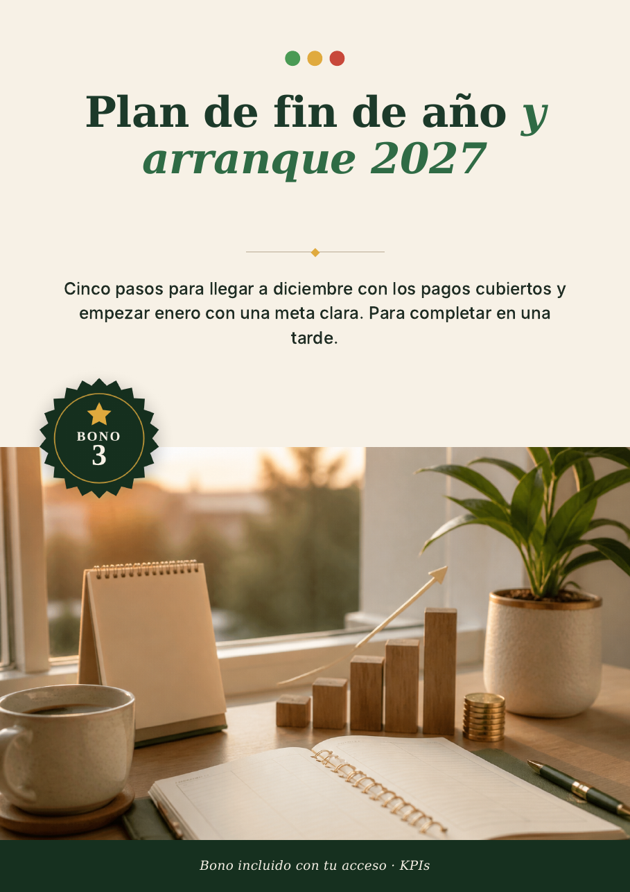 Tapa: Plan de fin de año y arranque 2027