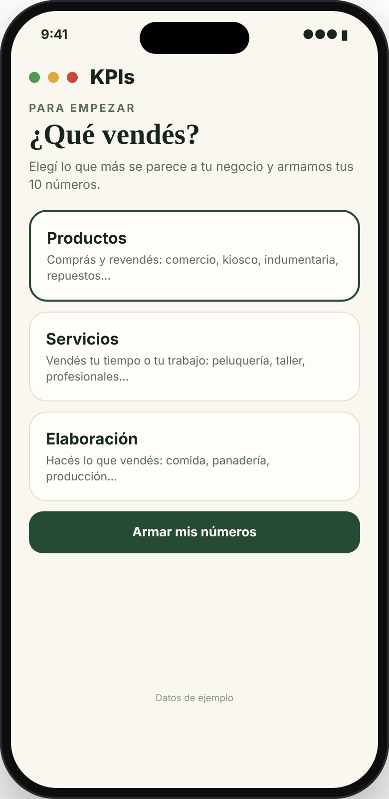 Empezás en un minuto